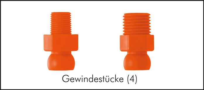 Exemplaire exposé: Système de tuyau flexible pour liquide de refroidissement - Cool-Line 1/4", pièces filetées