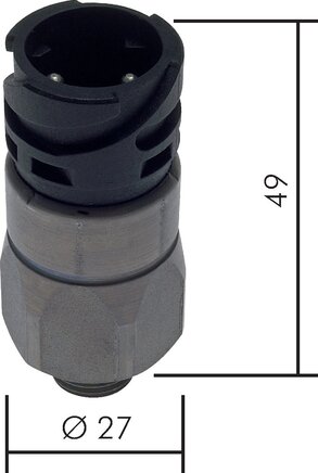 Exemplaire exposé: Pressostat, raccord à baíonnette (IP 67), contact à fermeture/ouverture