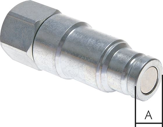 Exemplaire exposé: Embouts d’accouplement Flat-Face avec éliminateur de pression, acier galvanisé