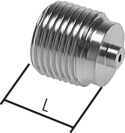 Exemplaire exposé: Réduction de manomètre auto-étanche sans hexagone, 1.4571