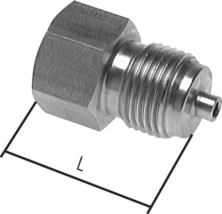 Exemplaire exposé: Réduction de manomètre avec hexagone, 1.4571