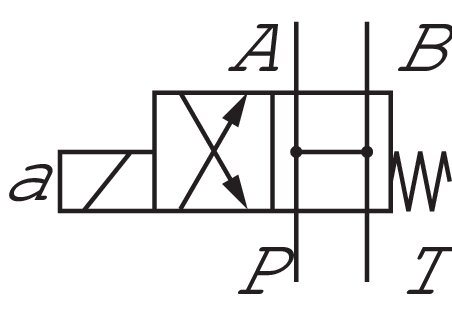 Symbole de commutation: Distributeur 4/2, circuit HA