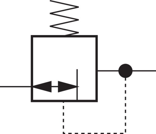 Symbole de commutation: Réducteur de pression