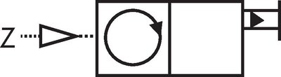 Symbole de commutation: Compteur additionneur pneumatique